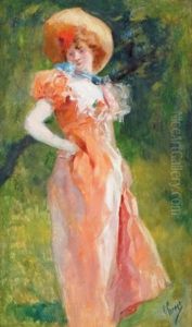 Elegante Au Jardin by Jules Cheret