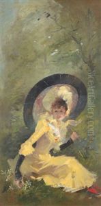 Femme A L'ombrelle by Jules Cheret