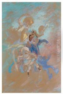 Arlequin Et Colombine by Jules Cheret
