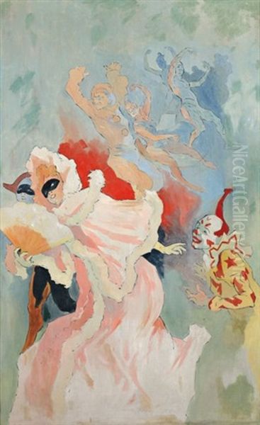 Fc Clown, Arlequin Et Colombine Au Bal Masque - view 1