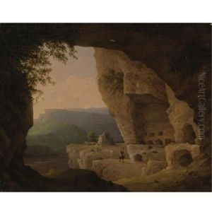 View Of A Grotto In Crimea by Nikanor Greigor'evich Chernetsov