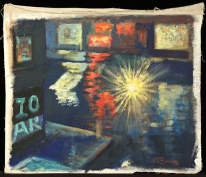 Street At Night by Vadim Chernoff