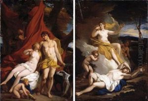Venus And Adonis (+ Diana And Endymion; Pair) by Louis Cheron