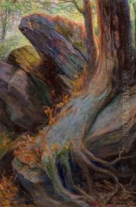 Rocks And Roots With Woodbine by Emma Richardson Cherry