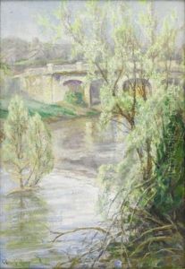 Bridge At Springtime by Emma Richardson Cherry