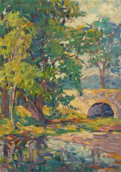 Tree Lined Stream - view 1