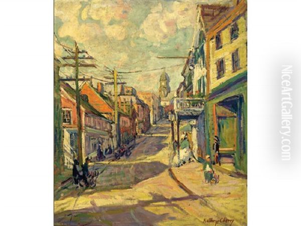 Glouster Street Scene With Figures - view 1