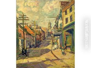 Glouster Street Scene With Figures Glouster Street Scene With Figures