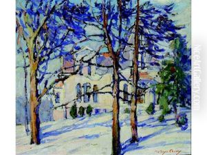 Winter Landscape With House, Saint Louis by Kathryn E. Bard Cherry