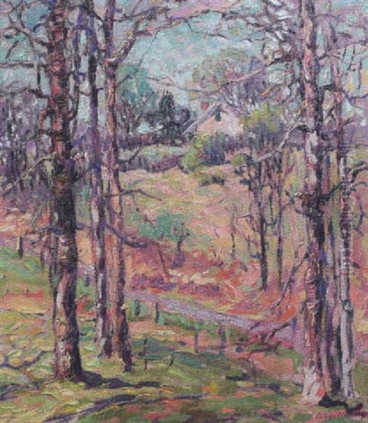 Wooded Landscape With House - view 1