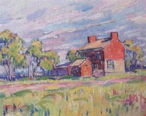 Landscape With House And Trees by Kathryn E. Bard Cherry