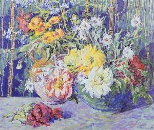 Floral Still Life In Vibrant Hues Floral Still Life In Vibrant Hues