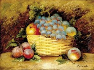 Fruit Still Life (+ Fruit Still Life; Pair) by Evelyn (nee Davy) Chester