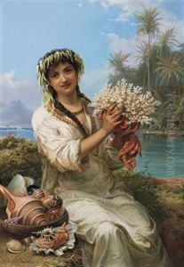 Will You Buy? (the Seashells (sic) Seller And As A Girl Of The Sea) by Nicholas Chevalier