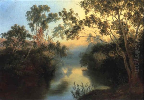 The Yarra River, Studley Park At Sunrise - view 1