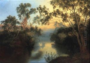The Yarra River, Studley Park At Sunrise by Nicholas Chevalier