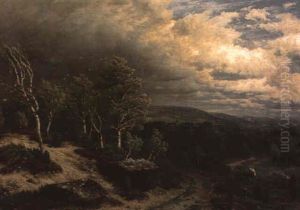 Tilling The Field Before The Storm by Nicholas Chevalier