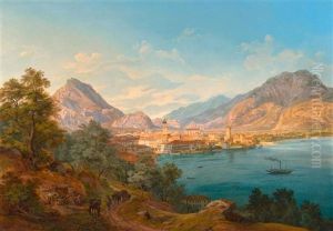 Flusslandschaft Mit Brucke