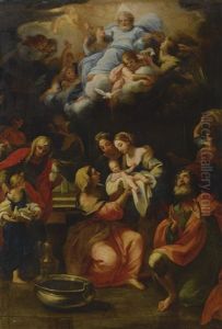 The Birth Of The Virgin by Giuseppe Bartolomeo Chiari