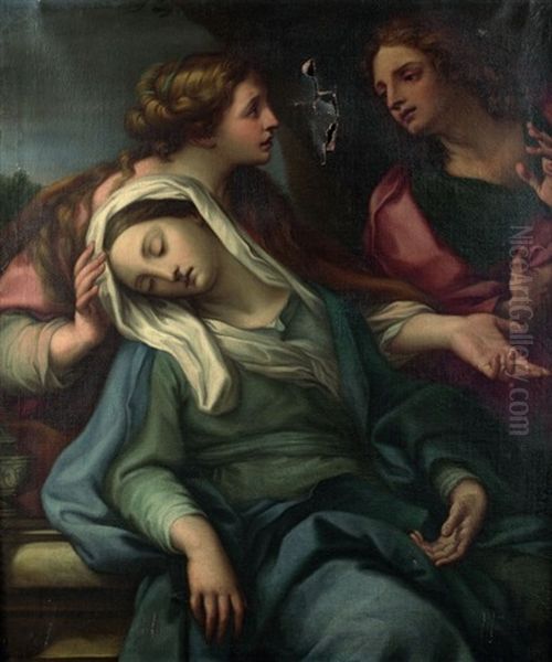 La Pamoison De La Vierge Entre Saint Jean Et Marie-madeleine - view 1