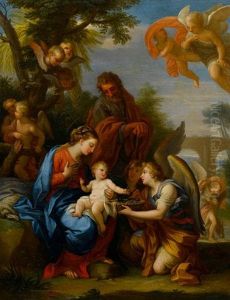 The Rest On The Flight Into Egypt by Giuseppe Bartolomeo Chiari