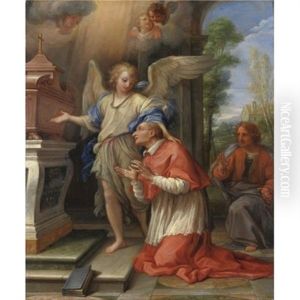 San Carlo Borromeo In Preghiera by Giuseppe Bartolomeo Chiari