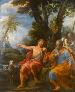 Saint John The Baptist Preaching by Giuseppe Bartolomeo Chiari