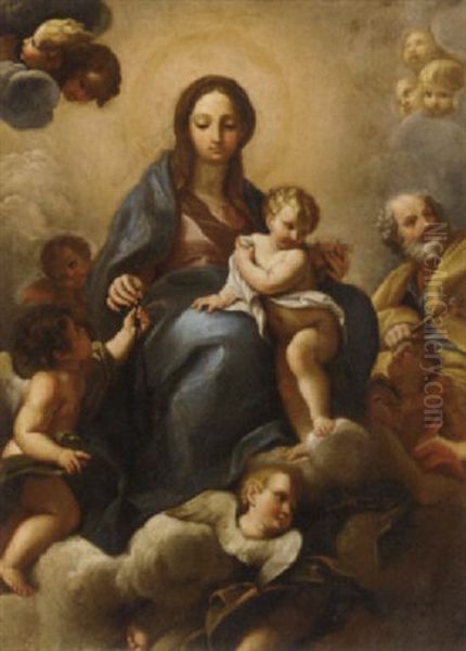 The Holy Family In Glory With Putti - view 1