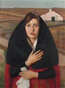 Joven Ante La Ermita by Eduardo Chicharro Y Aguera
