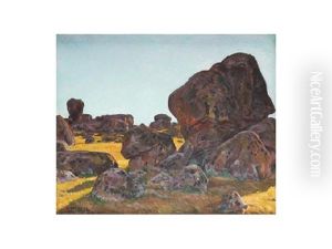 Paisaje Con Rocas by Eduardo Chicharro Y Aguera