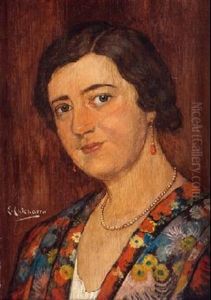 Retrato De Senora by Eduardo Chicharro Y Aguera