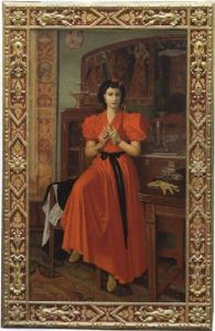 Dame In Rot by Victoriano Chicote