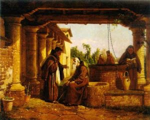 By The Monastery Well by Gaetano Chierici