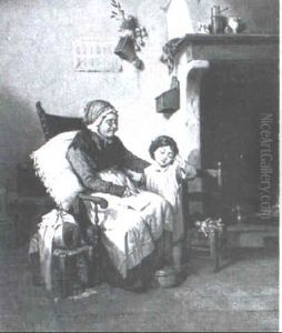 The Reading Lesson by Gaetano Chierici