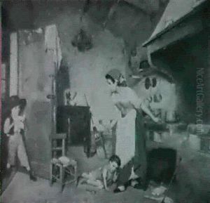 The Mask/a Genre Scene by Gaetano Chierici