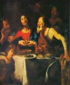 The Supper At Emmaus by Silvestro Chiesa
