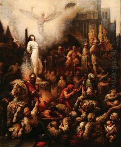 The Martyrdom Of Jeanne D'arc by Francois Nicolas Chifflart