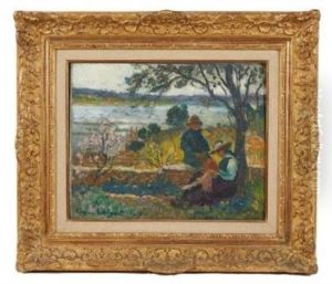 Personnages Sur Un Bord De Riviere Personnages Sur Un Bord De Riviere