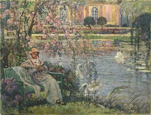 Young Woman Near The Pond Young Woman Near The Pond