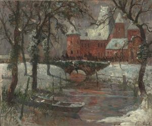 Chateau Sous La Neige by Eugene Chigot