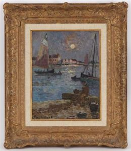 Pecheur Sur Le Port, Pleine Lune