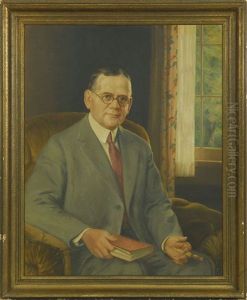 Portrait Of A Seated Gentleman Holding A Book And A Cigarette Holder Portrait Of A Seated Gentleman Holding A Book And A Cigarette Holder