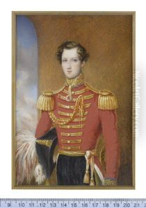 Sir William Henry Don, 7th Baronet (1825-1862) Of The 5th Dragoon Guards (princess Charlotte Of Wales's), Wearing Red Coat With Gold Facings And Epaulettes