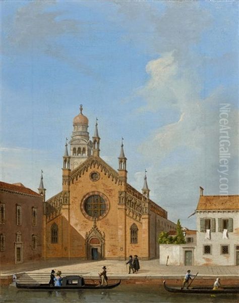 Vue De La Facade De L'eglise De La Madonna Dell Orto, Venise - view 1