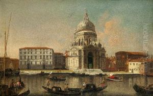 Veduta Del Canal Grande Con La Basilica Della Salute