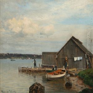 Danish Fiord Scene by Anders Anderson-Lundby