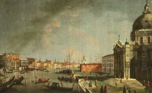 Veduta Del Bacino Di San Marco Con La Chiesa Della Salute