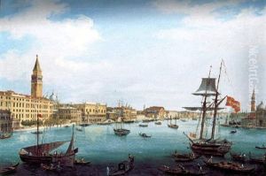 Navire Remontant Le Grand Canal Vers La Mer, En Face De La Place Saint Marc by Vincenzo Chilone