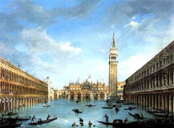 Der Markusplatz In Venedig Bei Hochwasser - view 1