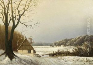 A Winter Landscape by Anders Anderson-Lundby